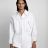 7 For All Mankind Cropped Bomber Jacket In Brilliant White -7 For All Mankind Sales 0a24f13332c4a6142fc9a8f9da80b95a