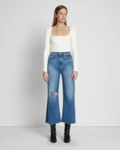 7 For All Mankind Luxe Vintage Ultra High Rise Cropped Jo In Lyme