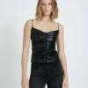 7 For All Mankind Faux Leather Ruched Cami In Black 2 7 For All Mankind Faux Leather Ruched Cami In Black -7 For All Mankind Sales 249163ccdf10a1956d5ae64c622b8c68