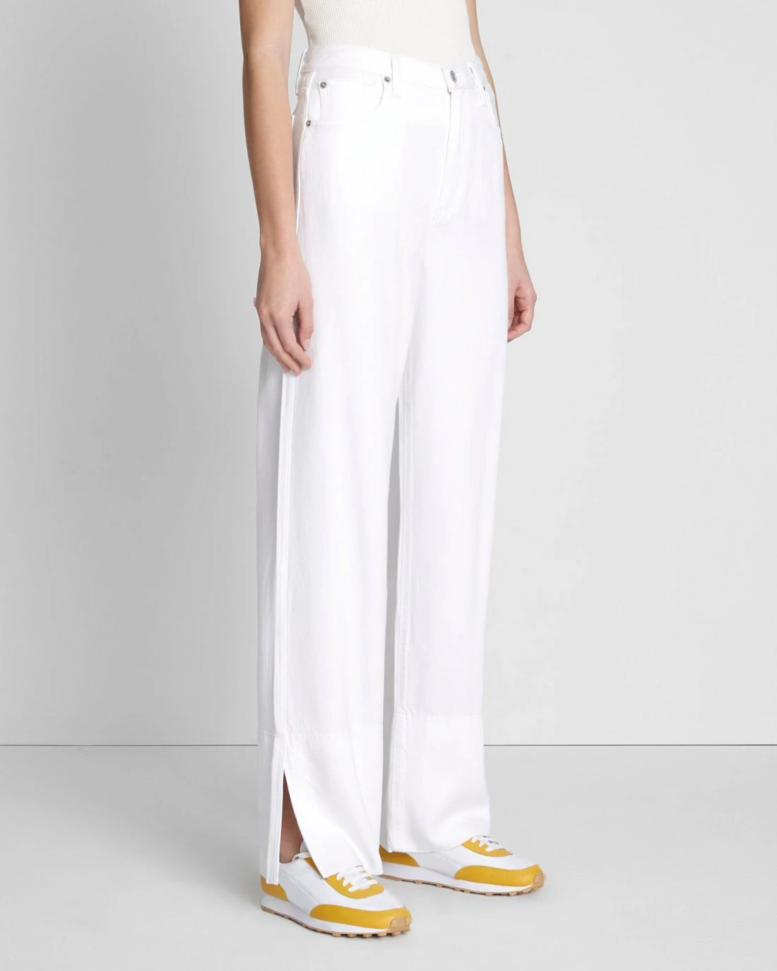 7 For All Mankind Denim Lustre Trouser In Brilliant White 4 7 For All Mankind Denim Lustre Trouser In Brilliant White - Image 2