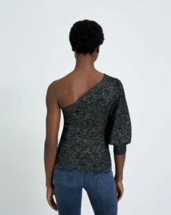 7 For All Mankind One Shoulder Sweater In Black Metallic -7 For All Mankind Sales 26882433a4c3bd06aa5594ffa70dc2e4
