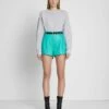 7 For All Mankind Faux Leather Tailored Short In Atlantis -7 For All Mankind Sales 27043cf2972530eeae41f3137e7a11bc