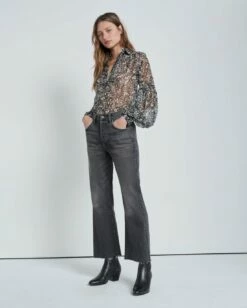 7 For All Mankind Beauty Denim Easy Boy Boot In Imagination