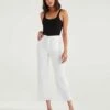 7 For All Mankind Cropped Alexa With Cut Off Hem In White Runway -7 For All Mankind Sales 375e5969a7aa102b632a19cdd500898a