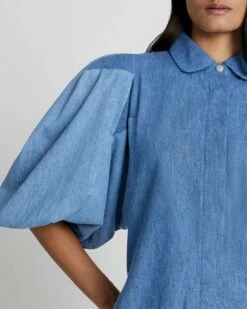 7 For All Mankind Puff Sleeve Denim Top In Star Patchwork -7 For All Mankind Sales 3dc30f6b567fd4786b2e042e68b5f30d