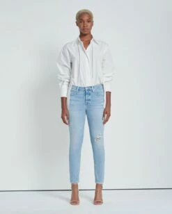 7 For All Mankind Luxe Vintage Josefina In Wild Fleur