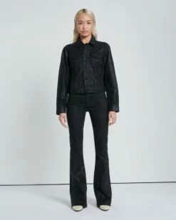 7 For All Mankind Classic Coated Trucker Jacket In Rabbit Hole -7 For All Mankind Sales 46bfeefc4de98bc0f6c21010c65924d3