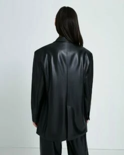 7 For All Mankind Faux Leather Blazer In Black -7 For All Mankind Sales 4a8084f402d04b06e000b2cda11b9fbe