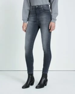 7 For All Mankind B(air) High Waist Ankle Skinny In Grey