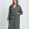 7 For All Mankind Double Breasted Wool Coat In Herringbone -7 For All Mankind Sales 642a33fd580b0776d32d66e8dac83d6d