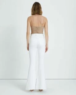 7 For All Mankind Mega Flare Jean In Clean White -7 For All Mankind Sales 6598d50352857a76906ba7f7801c4a25