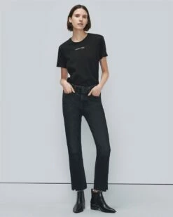 7 For All Mankind Slim Illusion High Waist Slim Kick In Savage