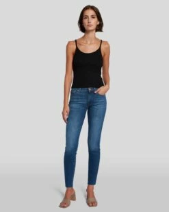 7 For All Mankind Slim Illusion High Waist Skinny In Highline