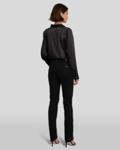 7 For All Mankind B(air) Kimmie Straight In Rinsed Black -7 For All Mankind Sales 7E027C43 RNS 4