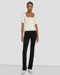 7 For All Mankind B(air) Kimmie Bootcut In Rinsed Black