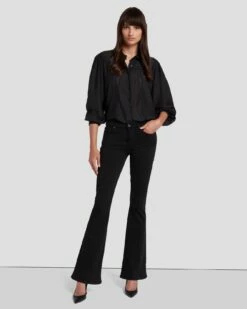 7 For All Mankind Slim Illusion High Waist Ali In Black