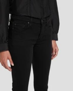 7 For All Mankind Slim Illusion High Waist Ali In Black -7 For All Mankind Sales 7E90526A SIB 3