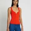 7 For All Mankind High Shine Quarter Zip Ribbed Tank In Koi 1 7 For All Mankind High Shine Quarter Zip Ribbed Tank In Koi -7 For All Mankind Sales 7N103F14 KOI 1