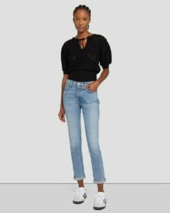 7 For All Mankind Short Sleeve Crochet Sweater In Black 13 7 For All Mankind Short Sleeve Crochet Sweater In Black -7 For All Mankind Sales 7N118C72 BLK 6
