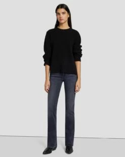 7 For All Mankind Cashmere Crewneck Sweater In Black -7 For All Mankind Sales 7N122F34 BLK 5