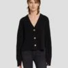 7 For All Mankind Cashmere Cardigan In Black -7 For All Mankind Sales 7N123F34 BLK 1