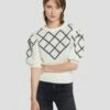 7 For All Mankind Puff Diamond Sweater In Cream -7 For All Mankind Sales 7N126F41 CRM 1