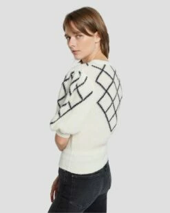 7 For All Mankind Puff Diamond Sweater In Cream 11 7 For All Mankind Puff Diamond Sweater In Cream -7 For All Mankind Sales 7N126F41 CRM 4