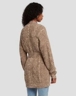 7 For All Mankind Belted Cardigan In Safari -7 For All Mankind Sales 7N130F52 SAM 4