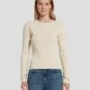 7 For All Mankind Knit Weave Top In Bone -7 For All Mankind Sales 7N132D35 BON 1