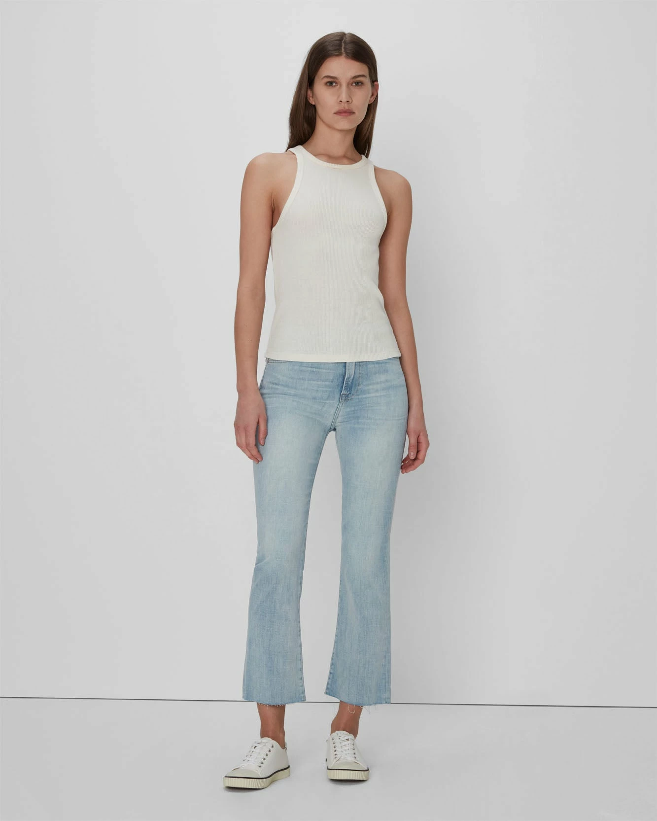 7 For All Mankind Racerback Tank In Ivory 4 7 For All Mankind Racerback Tank In Ivory - Image 2