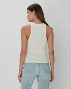 7 For All Mankind Racerback Tank In Ivory 9 7 For All Mankind Racerback Tank In Ivory -7 For All Mankind Sales 7N278C59 IVO 03