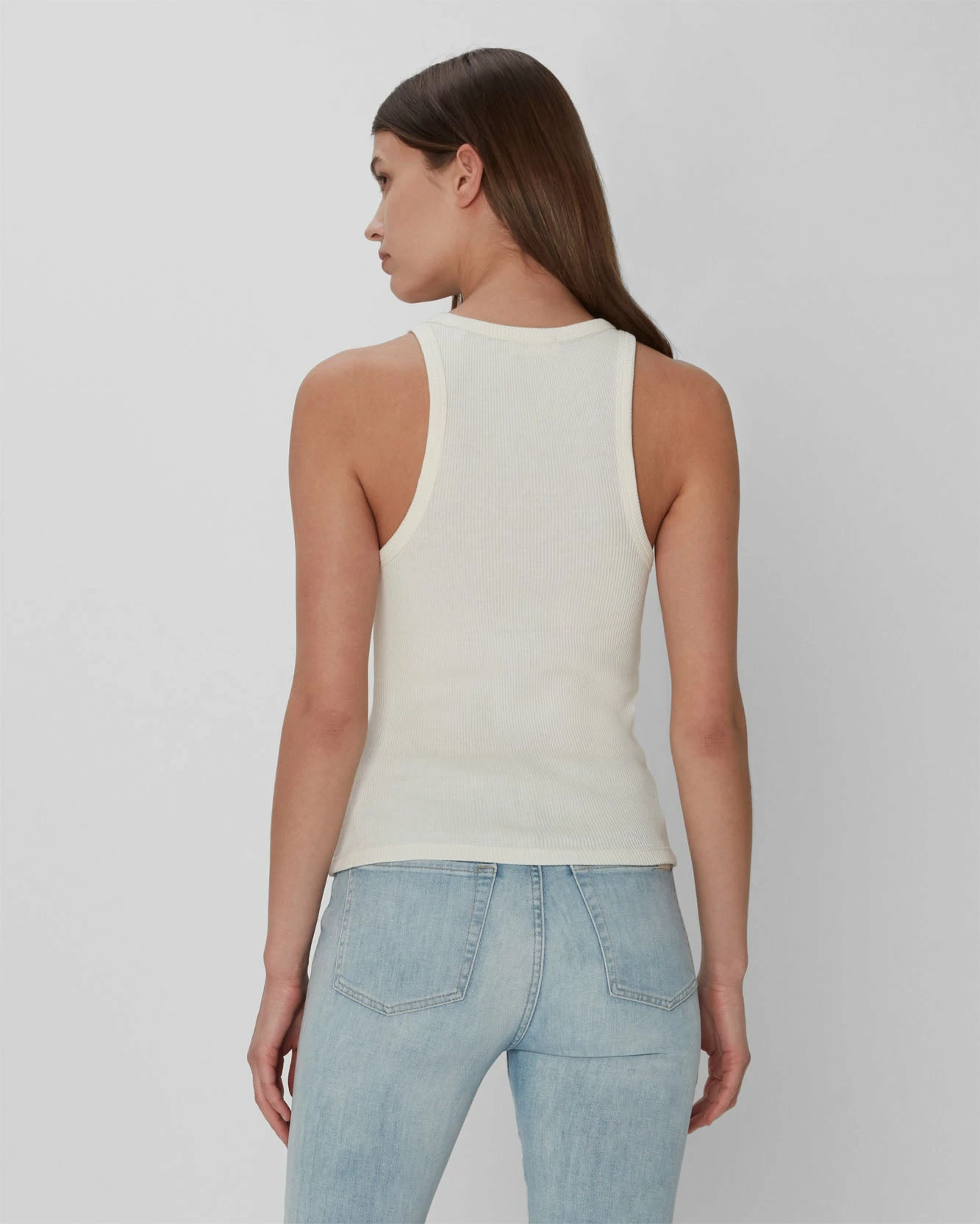7 For All Mankind Racerback Tank In Ivory 5 7 For All Mankind Racerback Tank In Ivory - Image 3