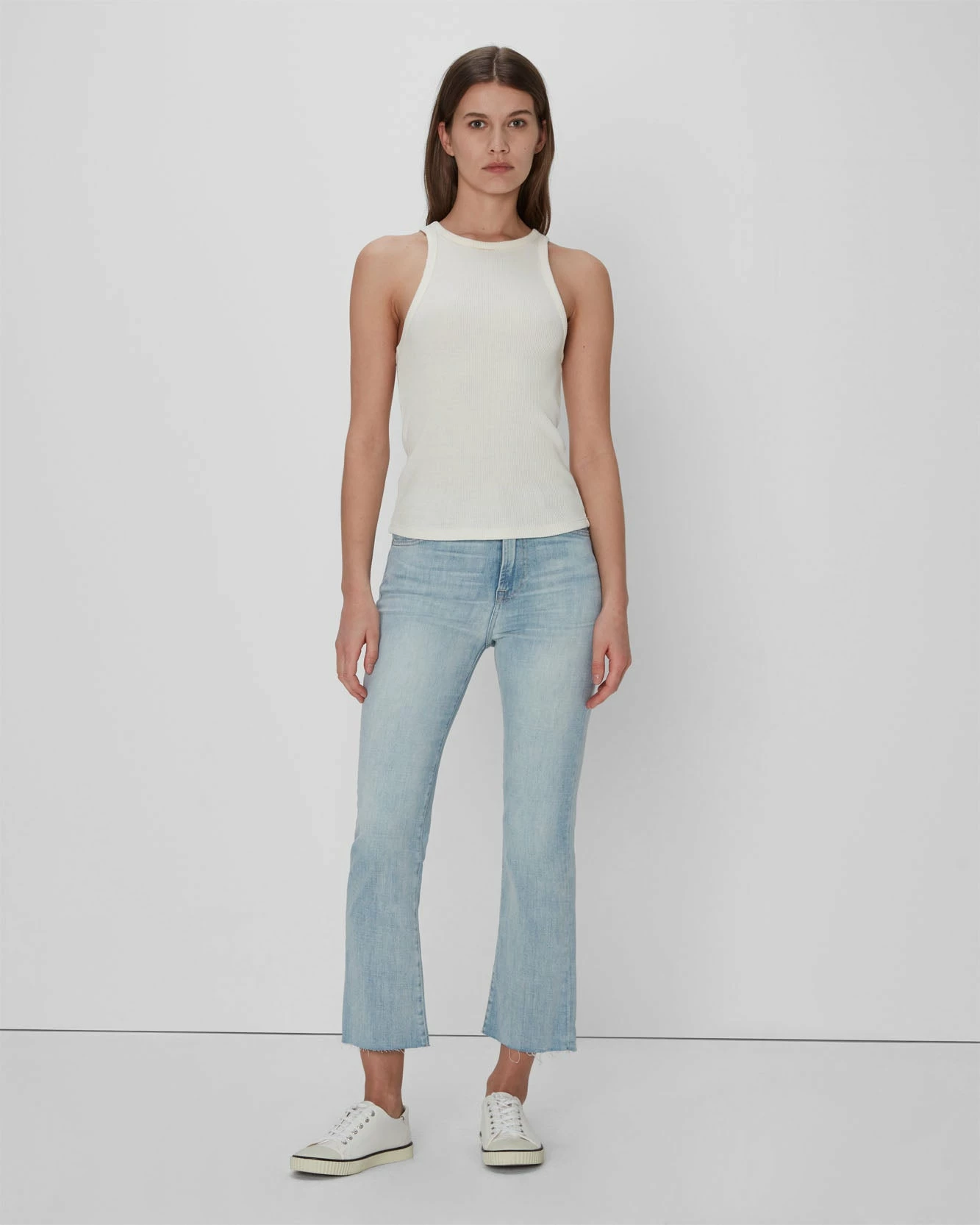 7 For All Mankind Racerback Tank In Ivory 7 7 For All Mankind Racerback Tank In Ivory - Image 5