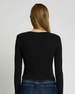 7 For All Mankind Quarter Zip Ribbed Top In Moonless Night 9 7 For All Mankind Quarter Zip Ribbed Top In Moonless Night -7 For All Mankind Sales 7N331F08 MLN 4