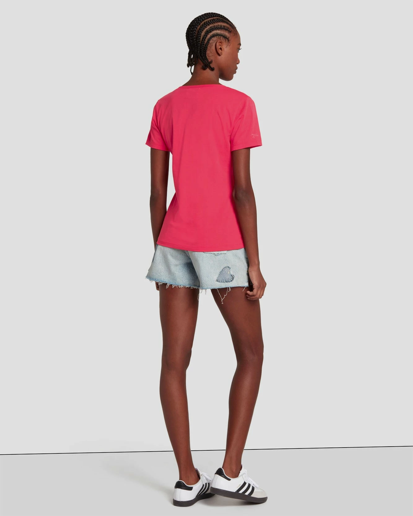 7 For All Mankind Easy V-Neck In Geranium 7 7 For All Mankind Easy V-Neck In Geranium - Image 5