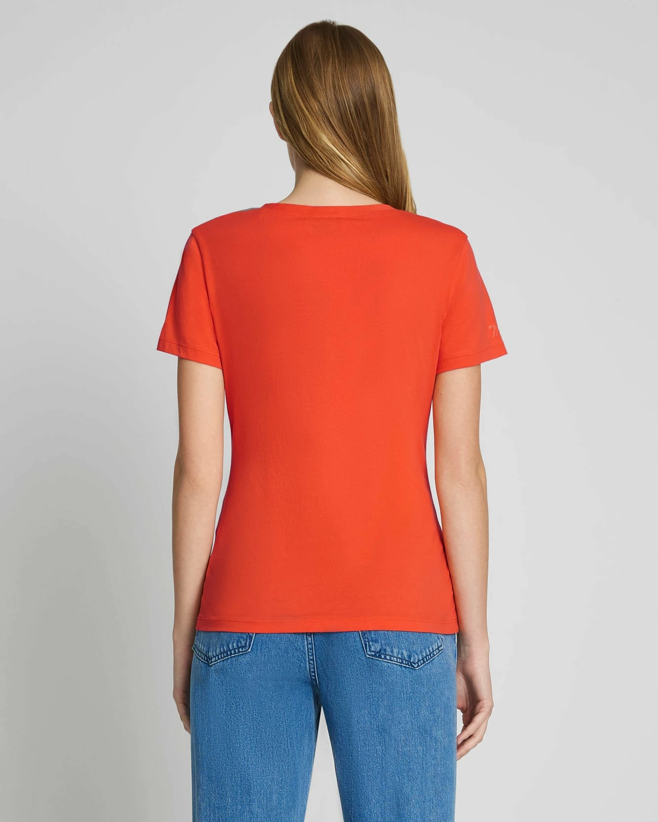 7 For All Mankind Pima Cotton Easy V-Neck Tee In Koi 6 7 For All Mankind Pima Cotton Easy V-Neck Tee In Koi - Image 4