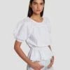 7 For All Mankind Eyelet Top In Bright White 1 7 For All Mankind Eyelet Top In Bright White -7 For All Mankind Sales 7N569F36 BRW 1