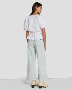 7 For All Mankind Eyelet Top In Bright White -7 For All Mankind Sales 7N569F36 BRW 4