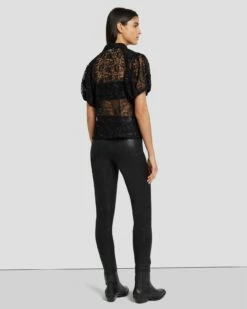 7 For All Mankind Lace Puff Sheer Blouse In Black 10 7 For All Mankind Lace Puff Sheer Blouse In Black -7 For All Mankind Sales 7N573D67 BLK 4