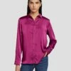 7 For All Mankind Satin Button Up Shirt In Raspberry 1 7 For All Mankind Satin Button Up Shirt In Raspberry -7 For All Mankind Sales 7N574F42 RBR 1