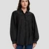 7 For All Mankind Prairie Blouse In Black -7 For All Mankind Sales 7N577F56 BLK 1