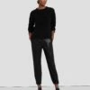 7 For All Mankind Darted Boyfriend Jogger In Coated Black 2 7 For All Mankind Darted Boyfriend Jogger In Coated Black -7 For All Mankind Sales 7N732752 CBA 1