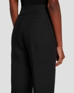 7 For All Mankind Modern Dojo Linen Trouser In Black -7 For All Mankind Sales 7N818F31 BLK 6