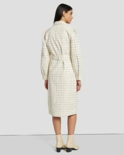 7 For All Mankind Faux Leather Belted Shirt Dress In Cream 11 7 For All Mankind Faux Leather Belted Shirt Dress In Cream -7 For All Mankind Sales 7N822F06 CRM 4