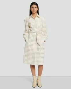 7 For All Mankind Faux Leather Belted Shirt Dress In Cream 13 7 For All Mankind Faux Leather Belted Shirt Dress In Cream -7 For All Mankind Sales 7N822F06 CRM 6