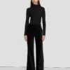 7 For All Mankind Modern Dojo Velvet Trouser In Black -7 For All Mankind Sales 7N824F38 BLK 1