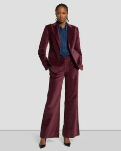 7 For All Mankind Modern Dojo Velvet Trouser In Winetasting 12 7 For All Mankind Modern Dojo Velvet Trouser In Winetasting -7 For All Mankind Sales 7N824F38 WNT 3