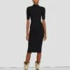 7 For All Mankind Detail Back Knit Dress In Black -7 For All Mankind Sales 7N827D35 BLK 1