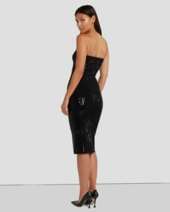 7 For All Mankind Sequin Bodycon Dress In Black -7 For All Mankind Sales 7N828F44 BLK 4
