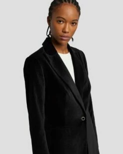 7 For All Mankind Velvet Blazer In Black -7 For All Mankind Sales 7N947F38 BLK 3